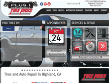 Tablet Screenshot of plus1tirepros.com